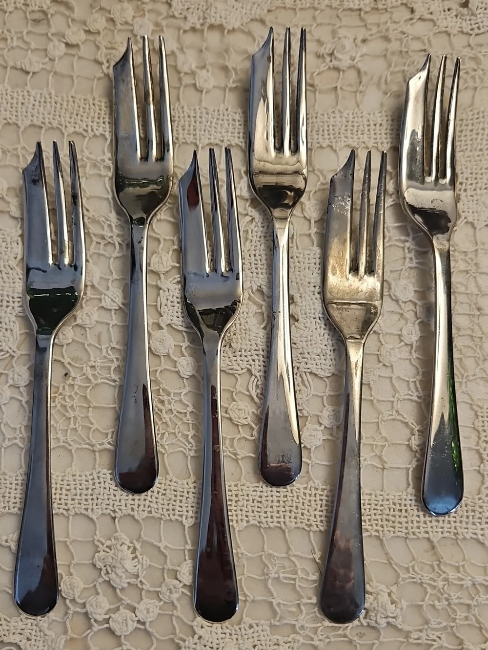 SHEFFIELD ENGLAND            7 Piece Dessert/Appetizer Silver Service Set VTG
